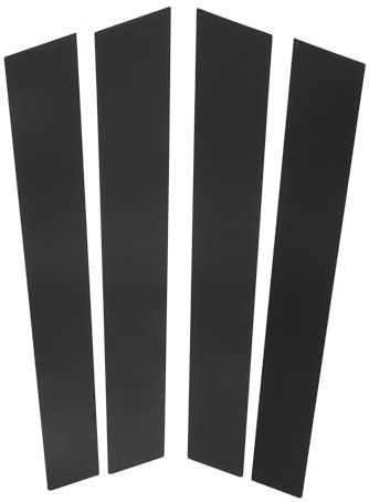 VekAuto Rivestimento Montante Finestra per Porsche Panamera 09-16 4 Pz | Colore Nero, Materiale Plastica, Dimensioni 40.8x6.8cm E 42x7.1cm, Esterno, Adesivo Antigraffio.