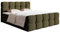Selsey Bett Boxspringbett Doppelbett 180 x 200 cm Mit 2 Bettkasten Topper Matratzentopper Bonell Matratze Härtegrad H2 H3 Boucle Gewebe Reißfest Olivfarbenes Cloudy
