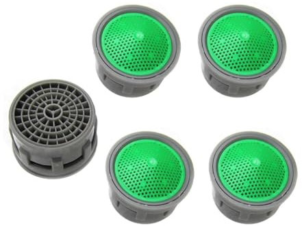 5pcs Aérateurs De Robinet D'eau, Filtre De Robinet D'évier 21 Mm Mâle, Mousseur Robinet Cuisine, Aérateur De Robinet De Salle De Bain De Cuisine, Filtre Mélangeur, Economiseur D'eau Pour Embout Filtre