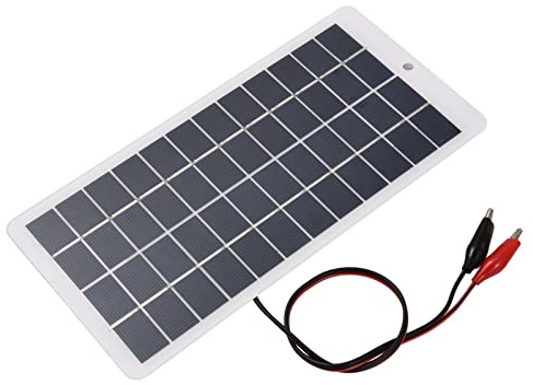 Pannello Solare, Pannello Solare 5W 12V Pannello Solare Caricatore Pannello Solare con Mini Modulo Solare Ad Alta Efficienza per Solare Portatile Caricatore Solare Policristallino Siliocon (Porto)