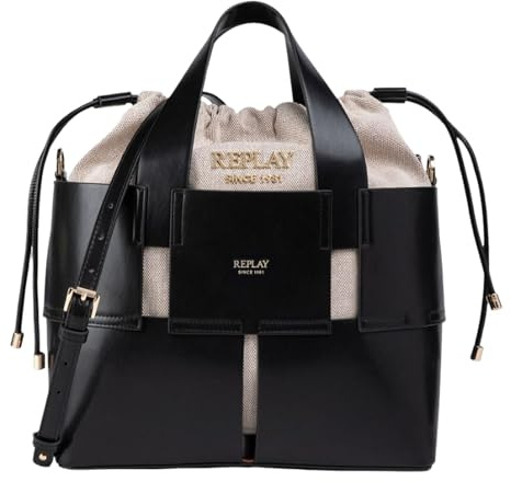 Replay Damen Tasche, Black + Partr. + Off White + Monk'R. X085 (Mehrfarbig), Einheitsgröße