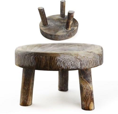 Protoence Holz Pflanzenständer Für Innenbereich | Blumentopf Hocker Aufsteller | Dekorativer Blumenhocker Aus Holz Für Wohnung, Garten, Balkon Und Fensterbank