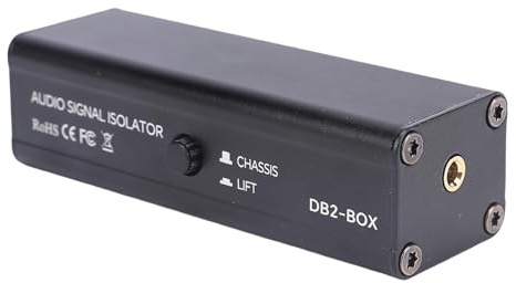 VGEBY Audio-Signal-Isolator, Passiver Brumm-Eliminator, 3,5-mm-Rauschfilter für Heimkino-Auto-Audio mit Erdschleifen-Isolation und Reiner Klangqualität