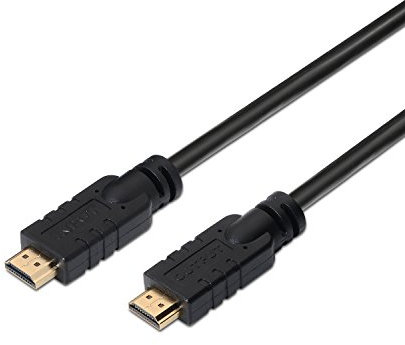 AISENS A119 – 0103 – High Speed HDMI Kabel HEC mit Signal (15 m, Chipset für Repeater Full HD) schwarz