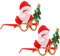 Amosfun 2 Stück Weihnachten Brillengestell lustige Partei begünstigt Kinder Erwachsene Spielzeug Weihnachtsmann dekorative niedliche kreative Cartoon Party Brillengestell Foto Requisiten