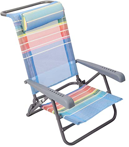 Homecall Klappbarer Strandstuhl, 7-fach verstellbar - (Regenbogen)