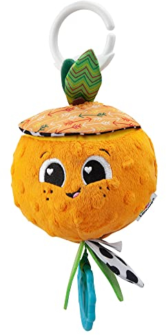 LAMAZE Tomy L27384 Olive The Orange, Clip on Pram and Pushchair Newborn, Sensory Babies with Colours and Sounds, Development Toy for Boys and Girls Aged 0 Months +, Multi