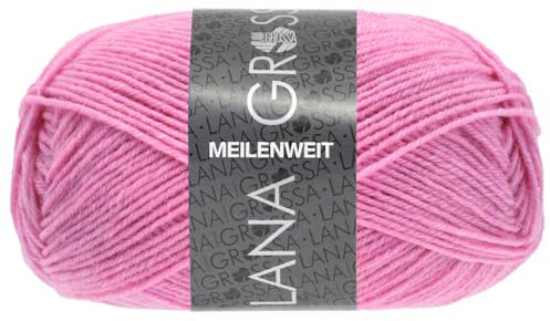 LANA GROSSA Meilenweit 50g | Sockenklassiker, waschmaschinenfest | Handstrickgarn aus 80% Schurwolle & 20% Polyamid | 50g Wolle zum Stricken & Häkeln | 210m Garn FB1388