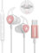 ADPROTECH USB C Headphones, Type C Earbuds Magnetic Wired Earphones with Microphone and Volume Control Compatible with Google Pixel Xiaomi Samsung Oneplus Sony MacBook Rose Gold