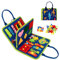 Oderra Busy Board, Activity Board für Kinder Montessori Spielzeug, Frühpädagogisches Lernspielzeug für Feinmotorik für Kleinkinder, Lernen Grundleben Kleidungsfähigkeiten Motorikbrett-C MLB-SZZM Blau