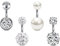 Rajnard Bauchnabelpiercing 14G 6mm Piercing Bauchnabel Chirurgenstahl CZ Perle Diamant Bauchpiercing Nabelpiercing Piercing Schmuck für Damen Herren
