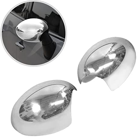 CHROMEMASTER | Spiegelkappen Kompatibel mit Mini Cooper R56 Cabrio Coupé, 3 Türen 2011-2014 | Edelstahl Spiegelabdeckungen Verleihen dem Auto ein Einzigartiges Aussehen und Schützen vor Beschädigungen