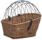 vidaXL Fahrrad Gepäckträgerkorb mit Abdeckung Fahrradkorb Weidenkorb Transportkorb Gepäckträger für Haustier Hundefahrradkorb 55x31x36cm Naturweide