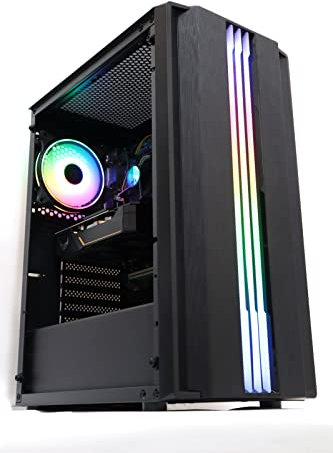 Computer Specialist GAMING PC Intel Core i7 3770 @ 3.40GHz (Turbo 3.90GHz) 16GB RAM 240GB SSD + 1TB HDD + 8GB NVIDIA GeForce RTX 3060 Ti + Windows 10 Gaming PC S-E 1 x ARGB Fans (Renewed)