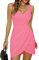 Missufe Robe de cocktail/d'été pour femme, élégante, enveloppante, festive, style vintage, adaptée pour fête (rose, taille XXL)