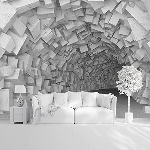 Murale Tunnel Étendu De L'Espace 3D Papier Peint 3D Mural Papier Salon Chambre Mur Décoratif 3D Papier Peint Coller Salon Le Mur Pour Chambre Mural Amovible Mur Phot 140 (largeur) x 70 (hauteur) cm