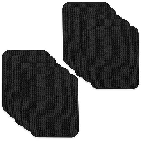 CHEERYMAGIC Iron on Patches, Patches for Clothing, Denim Repair Patches for Clothing, Black Iron-on Repair Inside for Jacket Jeans and Clothing Repair A9BDT