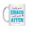 4you DESIGN Tasse „Nicht mein Zirkus, nicht meine Affen“, Lustige Keramiktasse zum Geburtstag, Weihnachten, Kaffeebecher für Arbeitskollege, Chef, Chefin, Mama oder Papa, Spaßgeschenk, 330ml