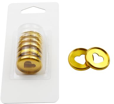 Crapyt Happy Planner Ringe aus Metall für Planer, Discbound Discbound Discs Happy Planner Expander Discs 2,8 cm × 0,5 cm, Gold, 8 Stück