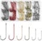 150pcs Aberdeen Fishing Hooks Kit Long Shank Aberdeen Hooks Assorted Small Size Sharpened Live Bait Fishing Hook Set for Saltwater Freshwater Bass Catfish Trout Crappie Panfish