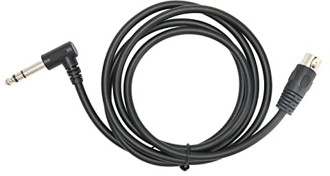 Cable Midi de ángulo Recto, 6.35mm Macho a Midi DIN 5Pin Macho,Transmisión de señal eficiente Cable Midi Ajustable para Altavoz, Amplificador, Mezclador, Teclado Midi, 4.9ft