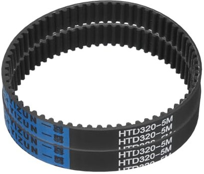 sourcing map HTD-5M Gummi-Zahnriemen, 64 Zähne, 320 mm Teilungslänge x 15 mm Breite x 3,6 mm Höhe, geschlossene Schlaufe, Zahnriemen, 2 Stück