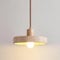 YFMYY Travertin-inspirierte Pendelleuchte, Holz-Pendelleuchte im Wabi-Sabi-Stil, Lampenschirm aus Naturstein, Dekorationsset aus Walnussholz, Hängelampe für Kücheninsel, Esszimmer, Nachttisch