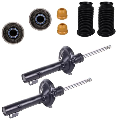 2x Gas Stoßdämpfer + Domlager vorne | 653632561 + 653632562 + 1242400100 + 910069 Kompatibel mit Astra H (A04),Astra H Caravan (A04),Astra H Gtc (A04), / Family B