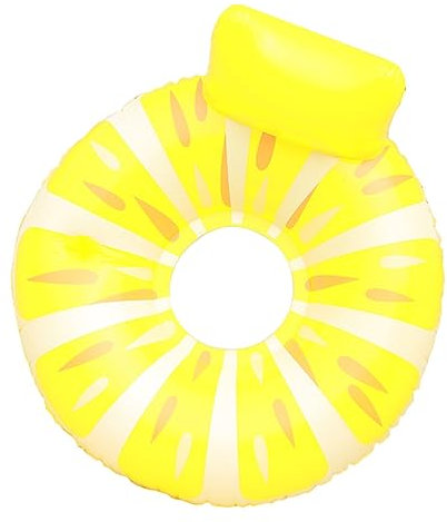 KOMBIUDA Flotteur De Piscine Gonflable Forme De Fruit Bouée De Natation Élégante avec Design Innovant pour Fêtes Aquatiques Modèle Citron