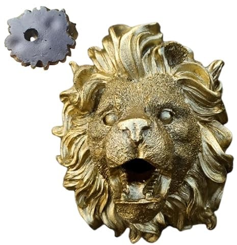Spitter Fountain for Pond,Pond Spitter,Lion Pool Sprayer Fountain | Fountain Accessories, Natural Resin Waterfall Sprinkler, Water Garden and Pond Decoration, Garden Patio Backyard Wall Art