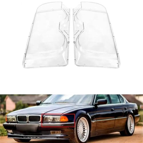 PAPEP Scheinwerfer Lampshade für BMW E38 728i 730i 735i 740i 1999 2000 2001, Scheinwerferglas Streuscheibe Abdeckung Klar Auto Scheinwerfer Lampenschirm Streuscheibe,1 Piece Right