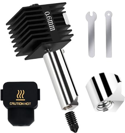 Upgrade Hotend Kit for Bambu Lab A1 Series 3D Printer High Temperature and Wear Resistance Hot end Kit with Replaceable 0.6mm Hardened Steel Nozzle for A1, A1 Mini