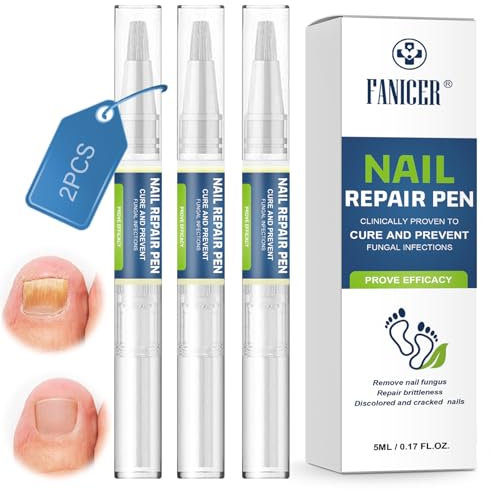 3 Piezas Bolígrafo Cuidado Uñas, Nail Care Pen, Endurecedor Uñas para Hombres y Mujeres, Cuidado de Las Uñas de Los Pies, Eparación de Las Uñas Dañadas y Las Uñas Envejecidas