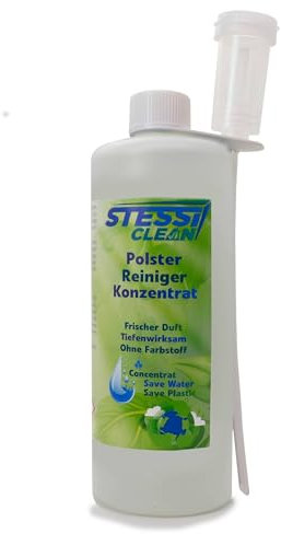 StessiClean Polsterreiniger Konzentrat | 0,5 Liter | Reinigung Teppichböden | Polstern | Autositzen | Reinigungsmittel | Fleckenreinigung | Möbelstoffe | Teppiche und Hartböden | Dosierhilfe