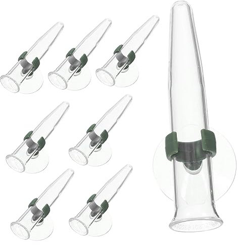 BAZEITFLOW 8piezas Paquete De Tubos De Agua para Flores con Ventosa Tubos Absorbentes De Plástico Ligero para Floristería y Hogar Soporte Compacto para Arreglos y Almacenamiento