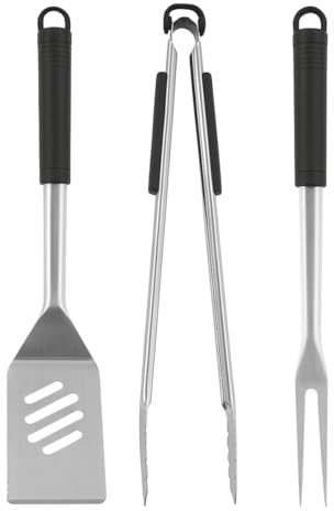 alpina Grillbesteckset 6teilig - BBQ Zubehör Mit Wender, Grillzange Und 4 Spießen - Nylon Und Edelstahl