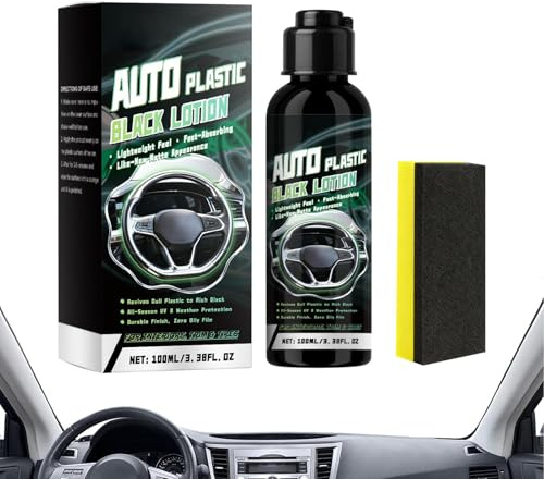 Fyrdyn Schwarzes Kunststoff Pflegemittel Für Kraftfahrzeuge,100ml Auto Innenraum Farbauffrischer | Armaturenbrett Erneuerungslösung,Für Polster Sitz Stoßstange Möbel Tür Konsole Gerät