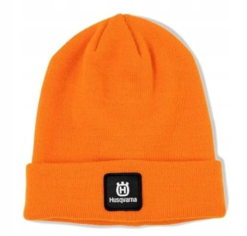Husqvarna Beanie Merino – Leuchtend Orange - Mütze Unisex One Size – Warm, Atmungsaktiv & Weich – 100% Merinowolle - Handwäsche 30° mit dezentem Logo