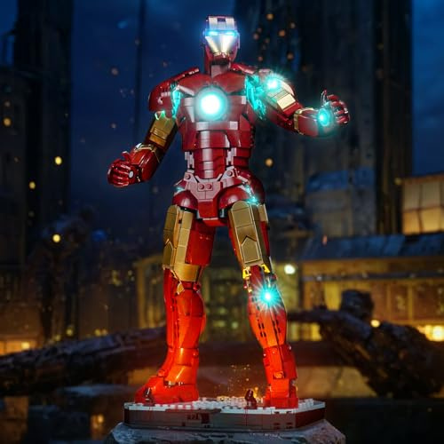 LocoLee Customized Light kit Compatible with Lego 76344 Iron Man Mark 3 Collectors' Edition - No Actual Model Only Lights, LED Lighting Accessories Compatible with Lego 76344 (Standard Version)