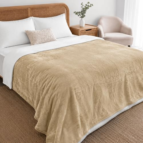 Twinzen wasserdichte Decke 152x203 cm - Sherpa Fleece Kuscheldecke | Reversibel · Hundedecke für Sofa & Bett · Waschbar · Schutzdecke · Flauschige Sofadecke · Katze & Hund