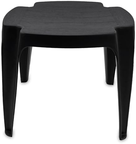 Spetebo Kunststoff Gartenhocker 38x38 cm, anthrazit | Garten Beistelltisch quadratisch, Mehrzweck Hocker, Balkontisch, Fußhocker, Campinghocker
