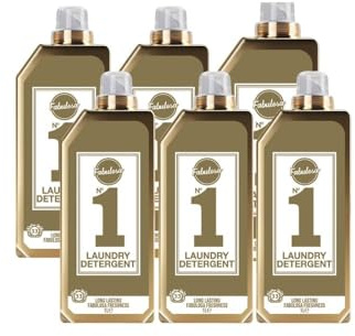 Fabulosa Fragranced Laundry Detergent, Stain Removing Laundry Washing Liquid Detergent, Clothes Freshener Concentrated Laundry Liquid, 198 Washes, 1L, 6 Pack, N°1