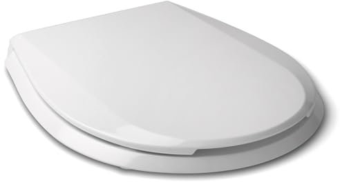 TATAY Tapa WC Universal | Garantía 3 años | Fabricado en España | Material Resistente de Termoplástico | Tapa Wc Forma Ovalada | Fácil instalación y Acabado Brillante - Modelo BCN - Blanco