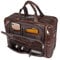 Augus Business Travel Briefcase Genuine Leather Duffel Bags for Men Laptop Bag fits 15.6 inches Laptop, Brown, OneSize, Durable