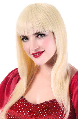 BRANDSSELLER - Damen Karneval Langhaar Perücke ca. 50 cm lang Karneval/Fasching, Motto-Party und Shows - Blond