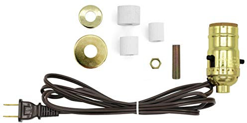 Creative Hobbies Multi Size Lamp Wiring Kit for Wine, Oil, Liquor Bottle Lamp Conversion - Pre-Wired, DIY, No Drilling Required
