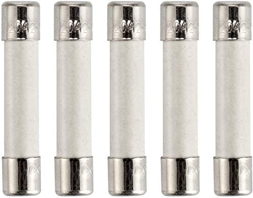 Fusible de cerámica para microondas, fusible de 20 amperios, 250 V, compatible con soplado lento y reemplazo universal para GE WB27X10388 y Whirlpool Kenmore otros microondas, 5 unidades