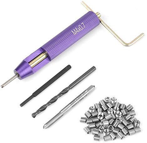 Filettatura Inserti Per Metallo Filo di Acciaio Inossidabile A Spirale Elicoidale Filettature Viti 50Pcs M4 X 2D Con Installazione Strumenti Trapano Elementi di Fissaggio