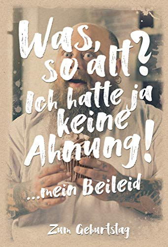 KE AV Exklusive Geburtstagskarte für Männer, stilvoll und einzigartig, inklusive B6 Umschlag - Motiv: Alt