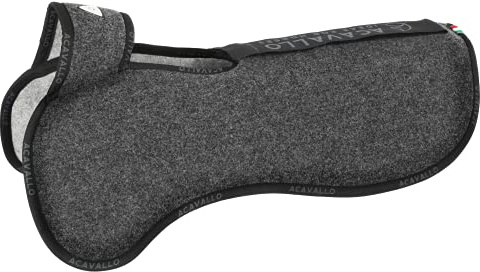 Acavallo Widerristfreies Konfigurations-Taschenpad doppelseitig Filz - vorne erhöht - Charcol/Grey AC835